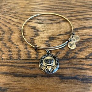 Alex and Ani Gold Claddagh Charm Bracelet